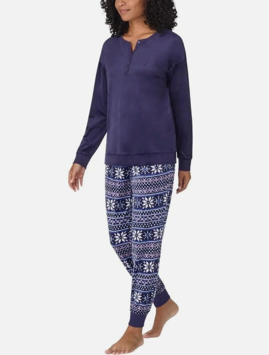 Nautica Ladies' Size 2X (22W-24W), 2-PC Sleepwear Pajama Set, Blue