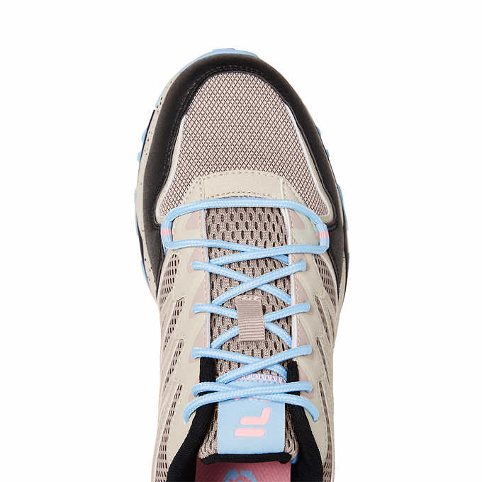 Fila Quadrix Ladies' Size 7, Trail Shoe, Silver - Coral, NEW Ships without Box