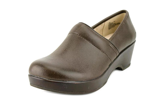 JBU Cordoba Ladies' Size 7.5, Leather Clogs, Brown, New Ships without Box