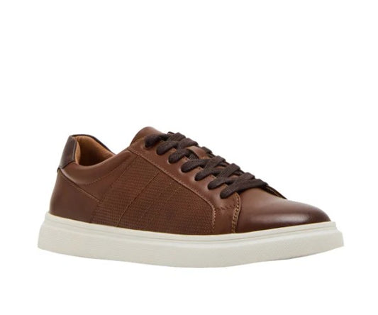 Steve Madden Men's Size 9.5, P-Spruce Lace-Up Sneakers Shoes, Cognac Brown