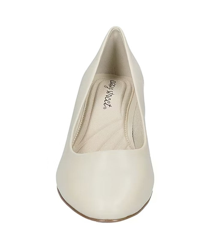 Easy Street Women's Size 9.5 M, Ballari Low Block Heel Pumps Dress Shoes, Bone