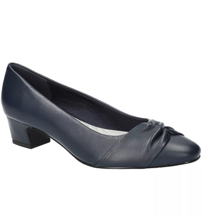 Easy Street Lyanna Women's Size 8 WW, Block Heel Pumps, Navy