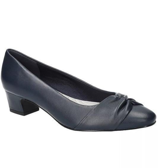 Easy Street Lyanna Women's Size 8 WW, Block Heel Pumps, Navy