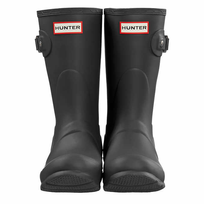 Hunter Ladies' Size 7, Original Short Rain Boots, Black, Grade A
