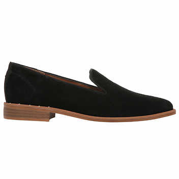 Franco Sarto Ladies' Size 7 Loafers Suede Upper Shoes, Black, New with Tags