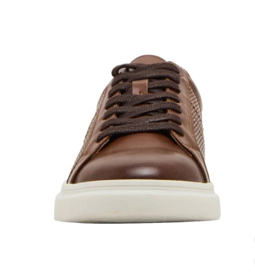 Steve Madden Men's Size 9.5, P-Spruce Lace-Up Sneakers Shoes, Cognac Brown