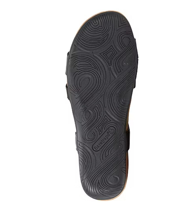 Baretraps Women's Size 7 M, Jinna Comfort Strap Sandals, Black Faux Leather