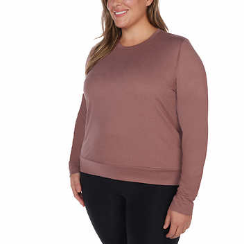 Lukka Lux Ladies' Medium (8-10) Long Sleeve Active Top, 2-pk Oregano/Terracotta