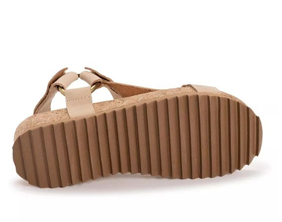 MUK LUKS Women's Size 7, Piper Hook and Loop Comfort Sandals, Khaki
