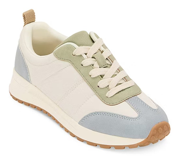 Pop Solanas Women's Size 7.5 M, Lace-up Comfort Fit Sneakers, Blue - White