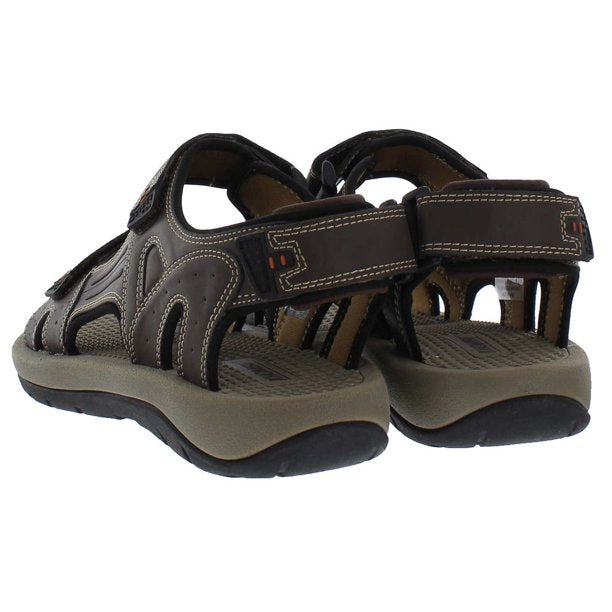 Khombu Noah Men's Size 8 Comfort Hook & Loop Sandals, Brown, Customer Return