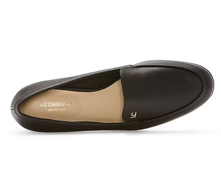 Liz Claiborne Women's Size 9.5 Wide, Zaria Flats Loafers, Black, NEW (NO BOX)