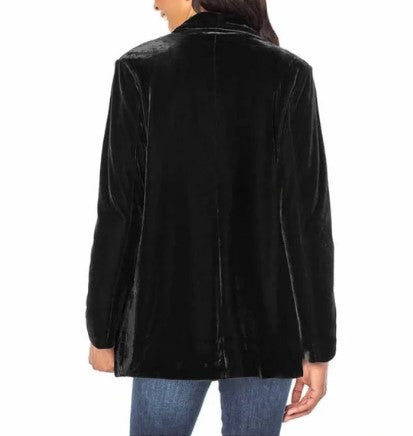 Well Worn Ladies' Size Small (4-6) Velvet Cardigan Sweater, Black