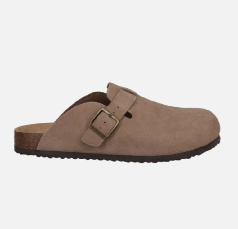 Khombu Men’s Size 12, Damian Clogs Mules Slip On Shoe, Taupe Tan