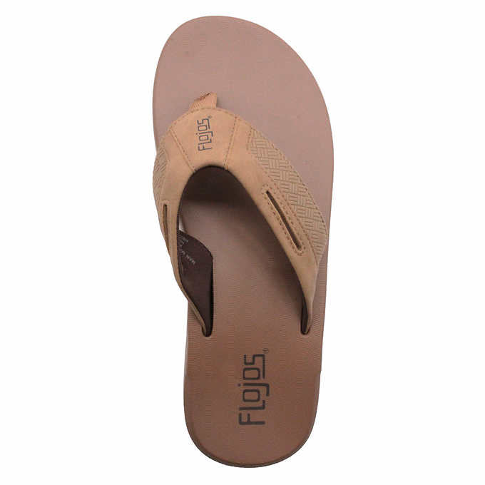 Flojos Men's Size 10, Flip Flop Sandals, Tan