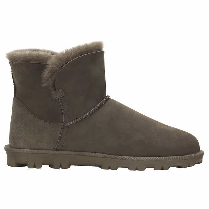 Kirkland Signature Womens Size 6, Short Shearling Boot, Green, Customer Return