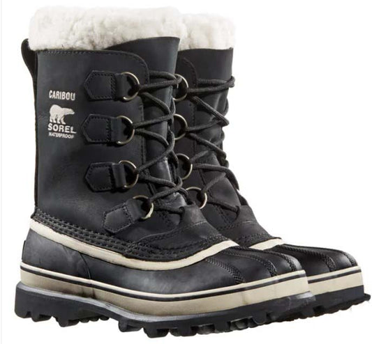 Sorel Ladies' Size 9 Caribou Waterproof Winter Boots, Black, New in Box