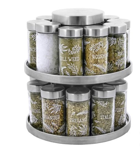 Kamenstein 20 Jar Revolving Spice Rack with Tool Caddy, New - Open Box