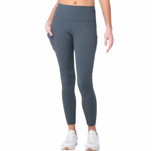 Lukka Lux Ribbed Ladies' Size Small (4-6) Legging with Side Pocket, Blue