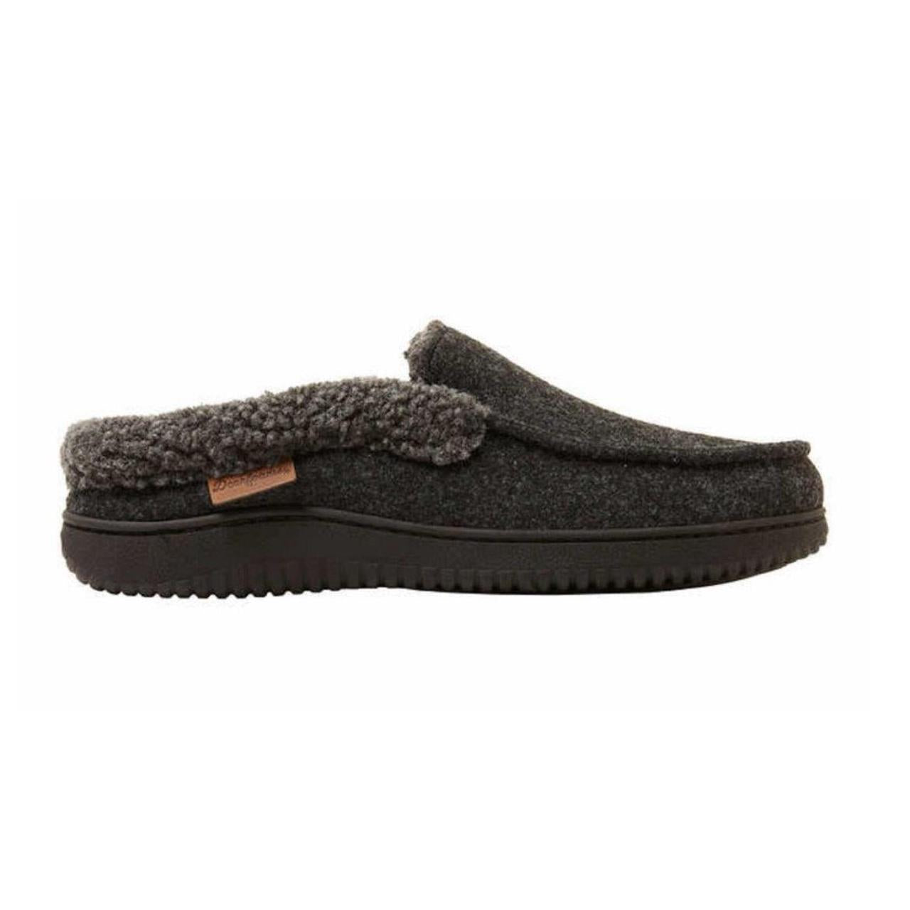 Dearfoams Mens' Size Medium (9-10) Total Comfort Memory Foam Slipper, Black