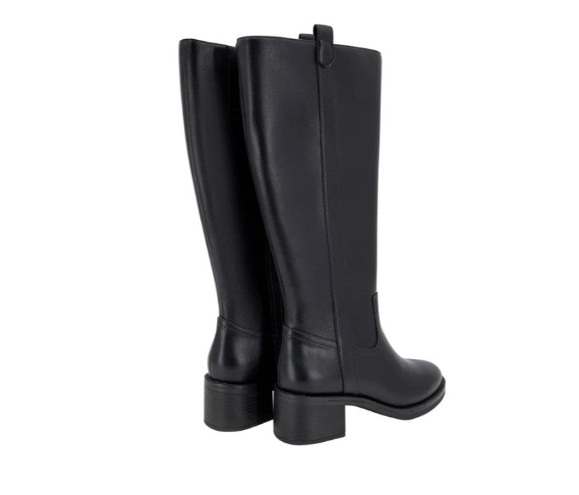 Kensie Women's Size 9, Naya Zipper Low Block Heel Tall Boots, Black