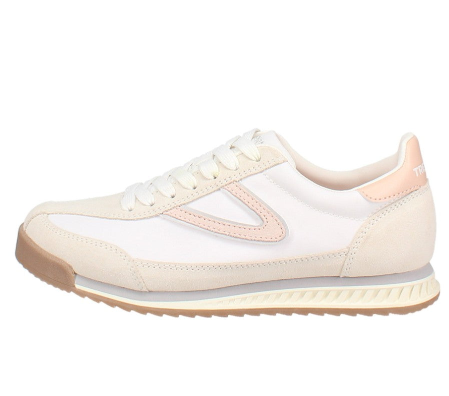 Tretorn Ladies' Size 7, Hailey Lace-Up Jogger Sneakers Shoes, White Pink