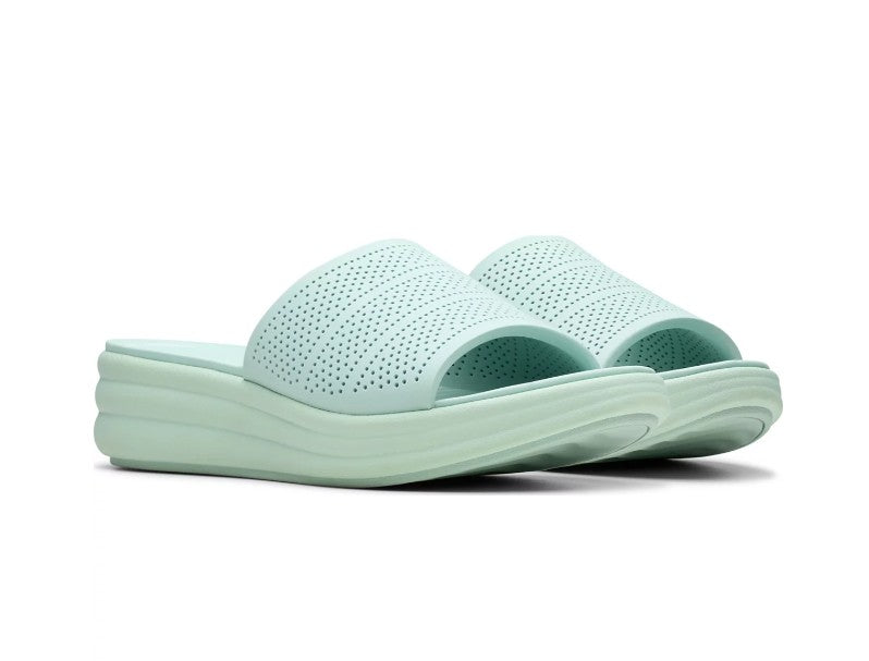 Clarks Cloudsteppers Women's Size 7, Drift Twist Slip-On Flat Sandals, Mint