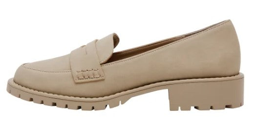 DV by Dolce Vita Ladies' Size 8.5 Lug Loafer Shoes, Tan, Customer Return