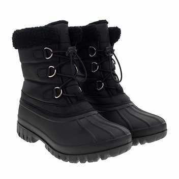 Chooka Ladies' Size 9, Lace-Up Winter Snow Boot, Black, New Ships Without Box