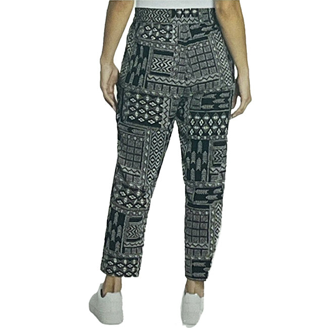 Jessica Simpson Ladies' Size Large (12-14) Pull-On Soft Pant, Black & White