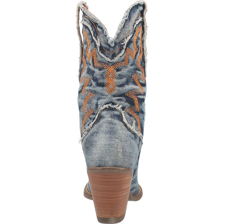 Dingo Women Size 6 M, Y'all Need Dolly Denim Cowboy Boots, Blue