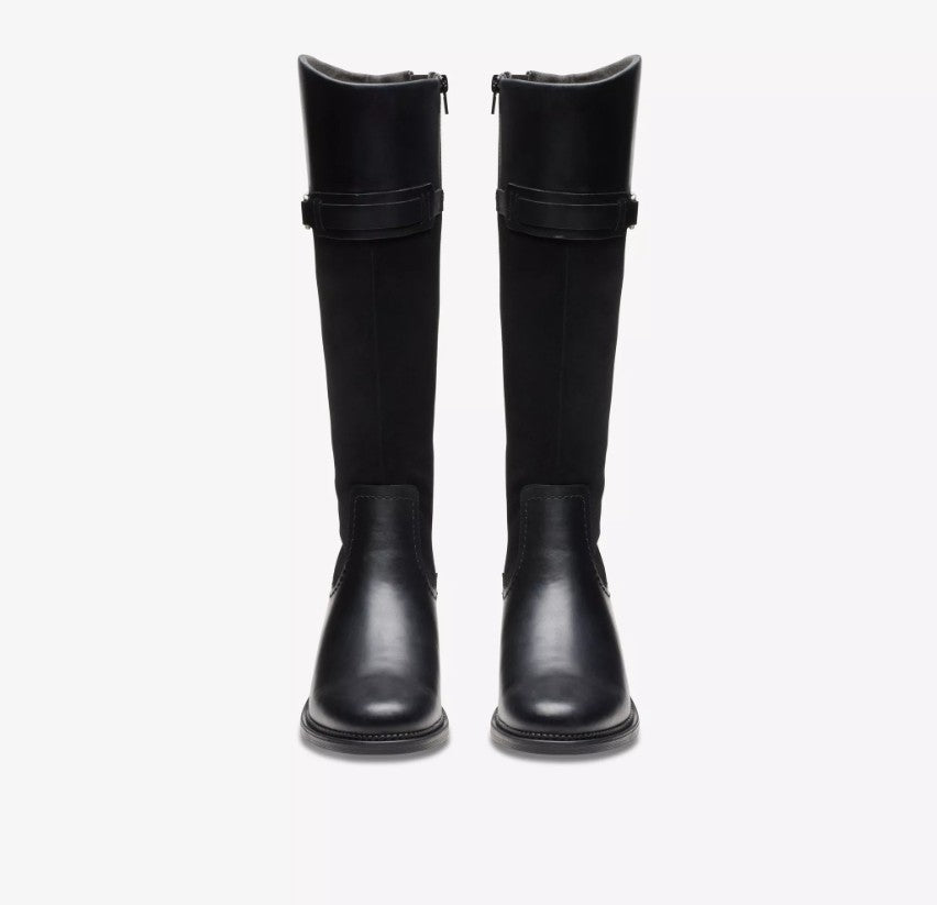 Clarks Maye Carly Women's Size 7 M, Tall Riding Boots, Black Leather