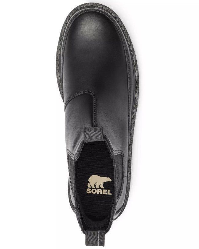 SOREL Men's Size 10, Slabtown 62' Moc Waterproof Chelsea Boots, Black