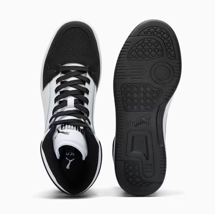 PUMA Men's Size 11, Rebound LayUp SL INK Mid Sneakers, White-Black (NO BOX)