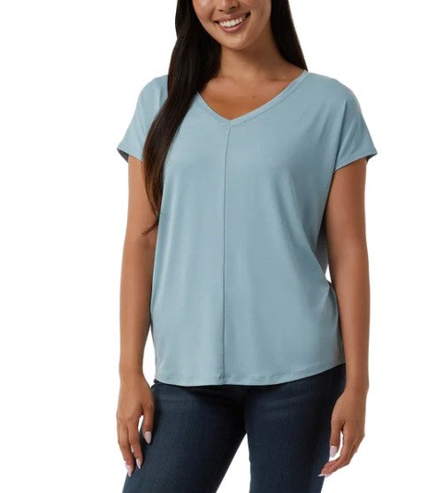 32 Degrees Women's Size X-Small (2), V-Neck Top, Blue