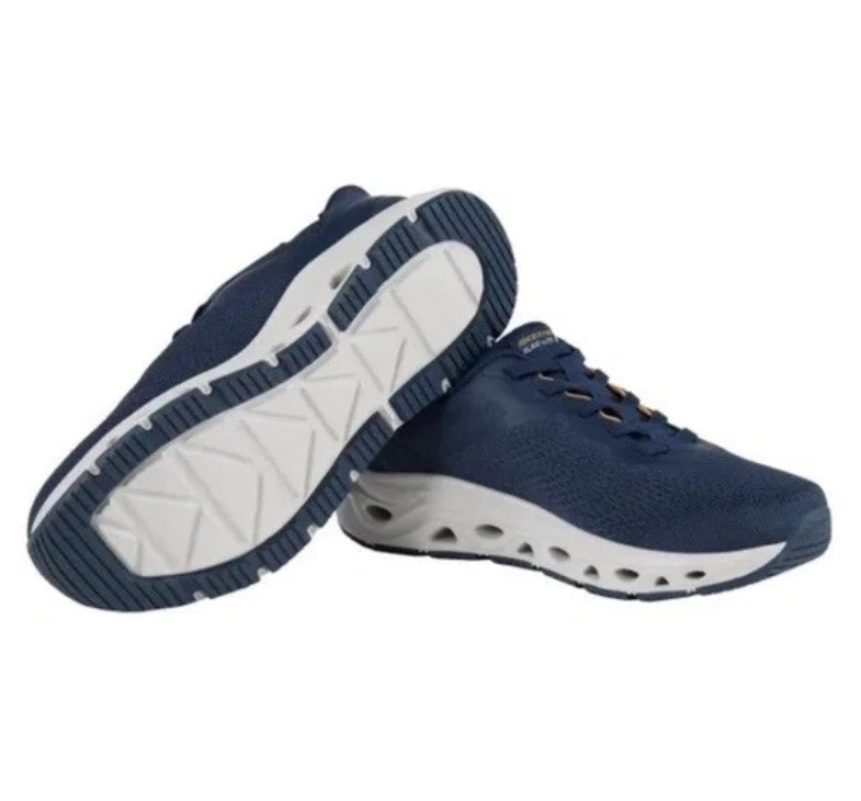 Skechers Men Size 10, Hands Free Swift Fit SlipOn Sneaker Shoes, Navy, Grade A