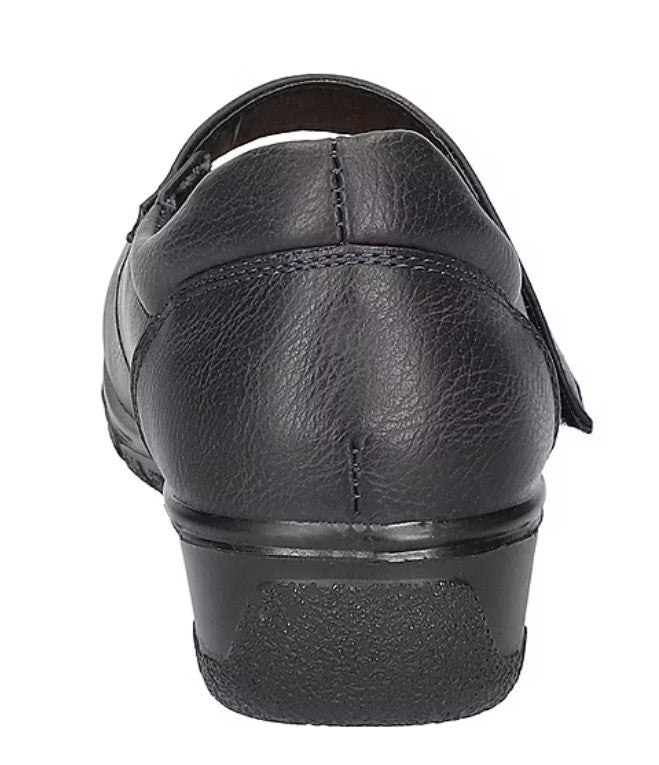 Easy Street Archer Women's Size 6.5 WW, Round Closed Toe Mary Jane Shoes, Navy