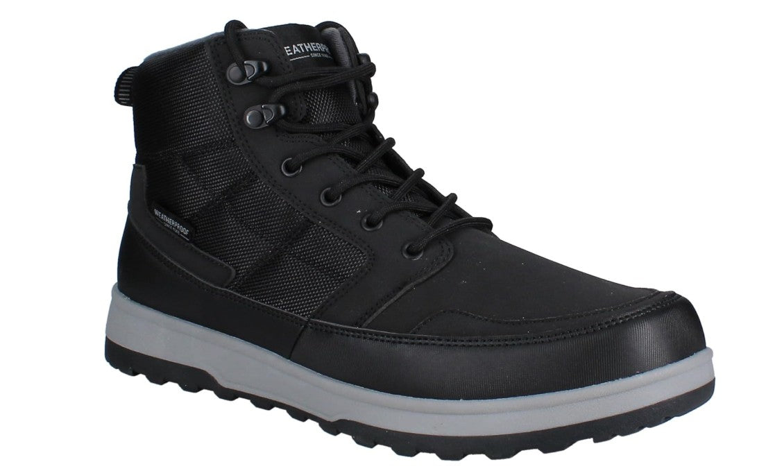 Weatherproof Men's Jenkins Size 9, Lace-Up Sneaker Ankle Boots, Black