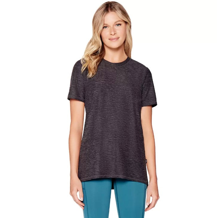 Skechers Go Walk Ladies' Size Small Short Sleeve Tee, Black Heather