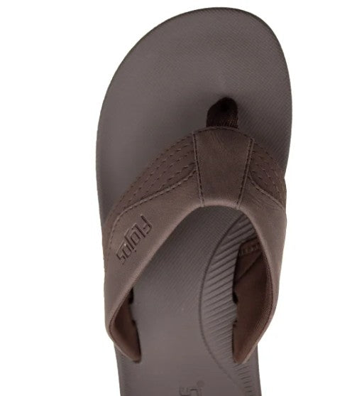 Flojos Men's Size 10 Flip Flops Thongs Sandals, Brown, Grade A