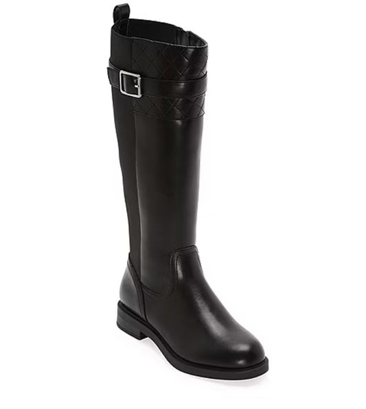 St. John's Bay Women's Size 6 Wide, Winterwood Riding Boots, Black Faux Leather