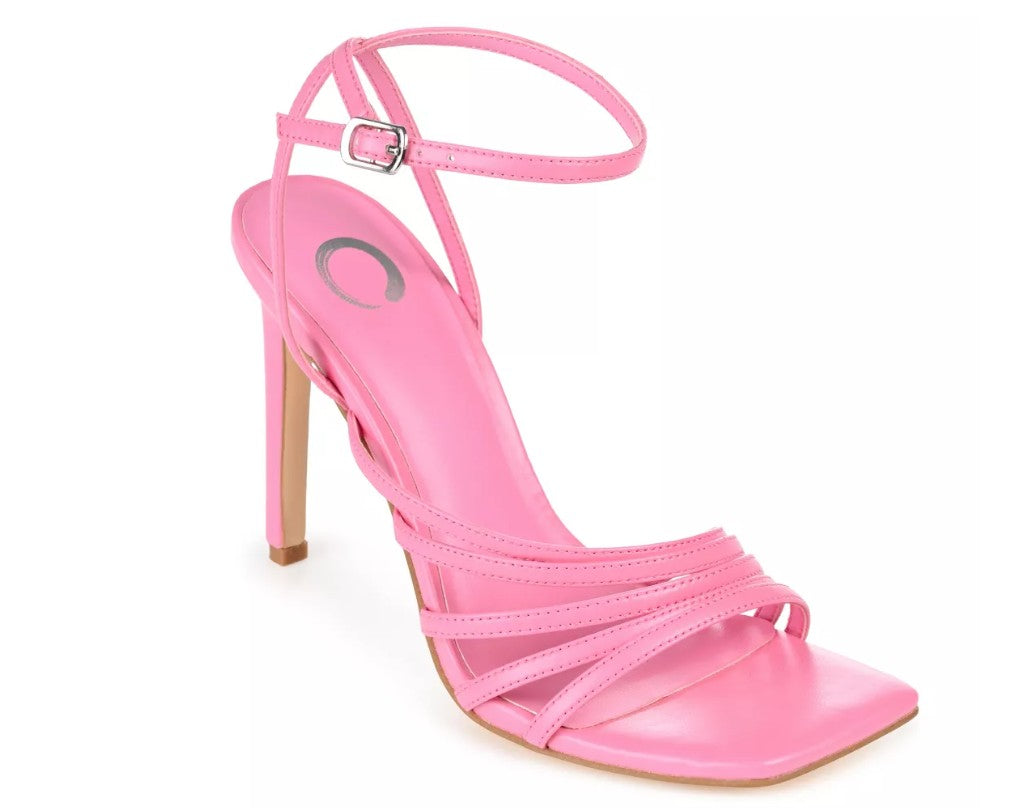 Journee Collection Women's Size 9.5, Louella High Heel Dress Sandals, Pink