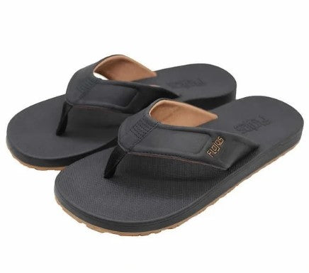 Flojos Men's Size 10, Flip Flop Thong Sandals, Black