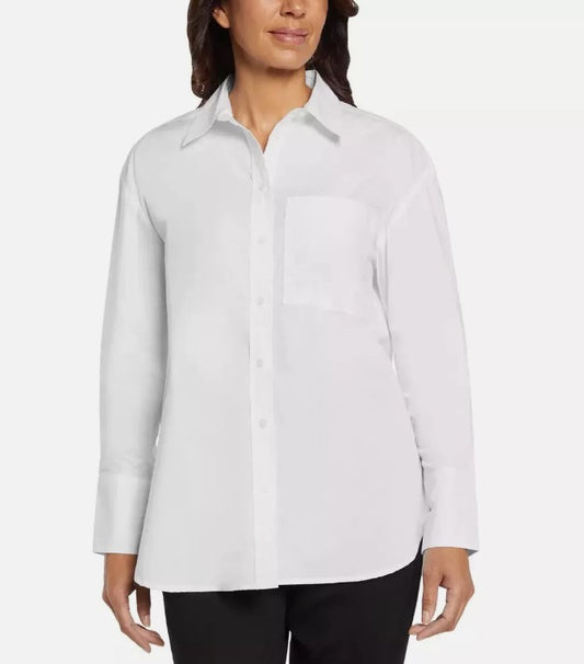 Banana Republic Ladies' Size XS (0) Button Down Long Sleeve Shirt, White