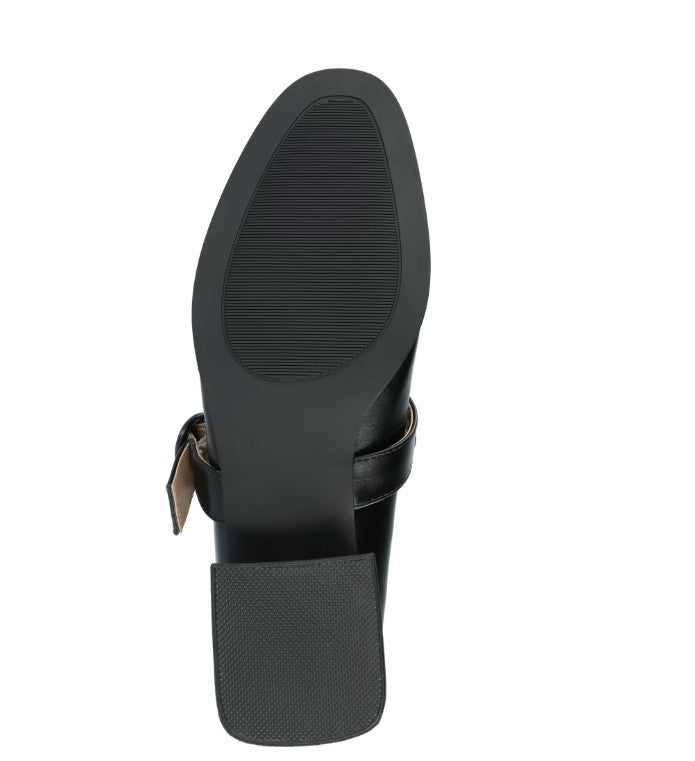Journee Collection Savvi Women's Size 8, Mary Jane Block Heel Pumps, Black