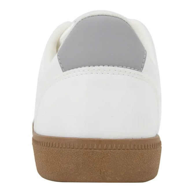 JSport Women's Size 9, Lace-up Sneakers Shoes, White/Grey, New (NO BOX)