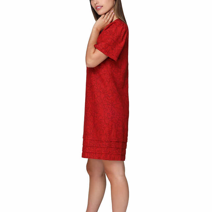 Nicole Miller Ladies' Size Small Linen Blend Dress, Red