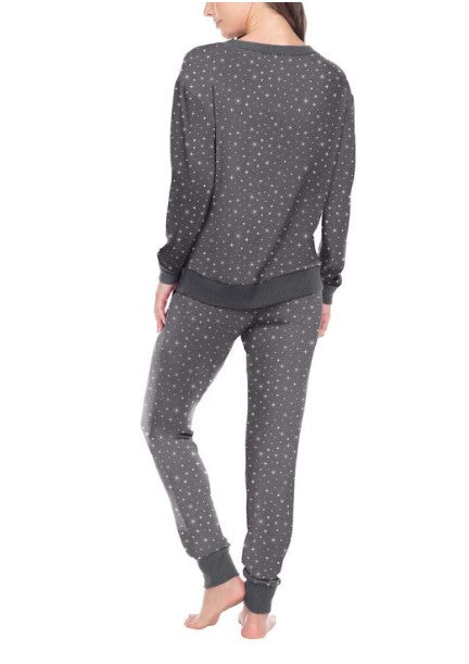 Honeydew Ladies' Size Small (4-6), 2-PC Pajama Set, Drizzle Star (Gray)