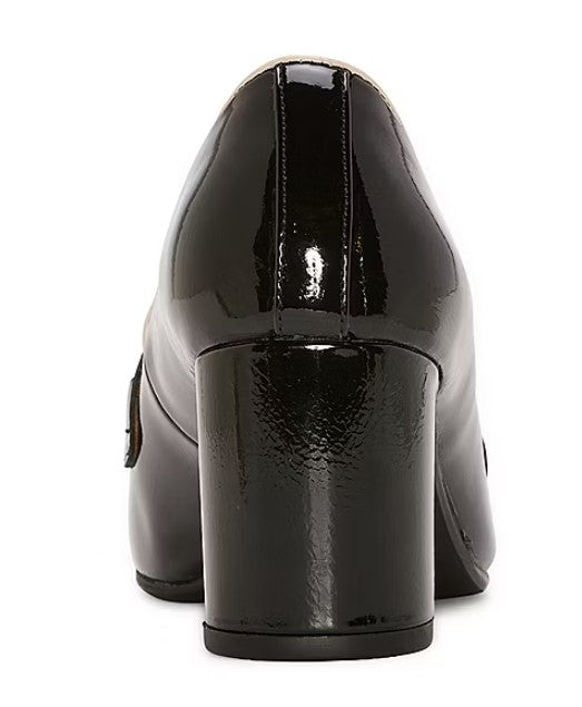 Liz Claiborne Womens Size 7.5, Mallard, Mid Heel Dress Shoes, Black Patent