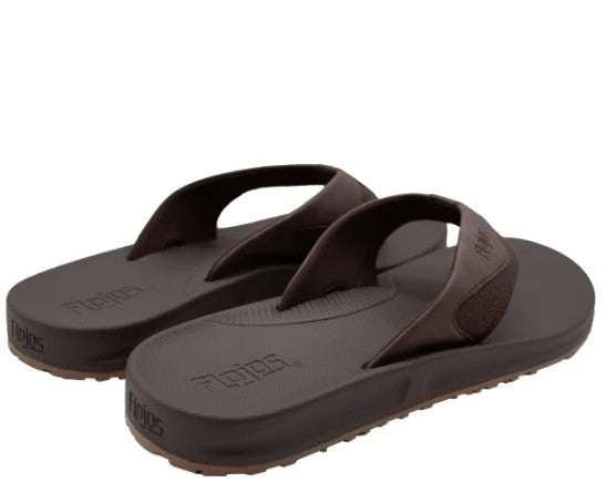 Flojos Men's Size 10 Flip Flops Thongs Sandals, Brown, Grade A